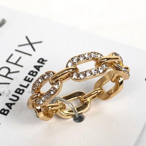 Crystal Chain Link Ring by Baublebar - Picture 3 of 5